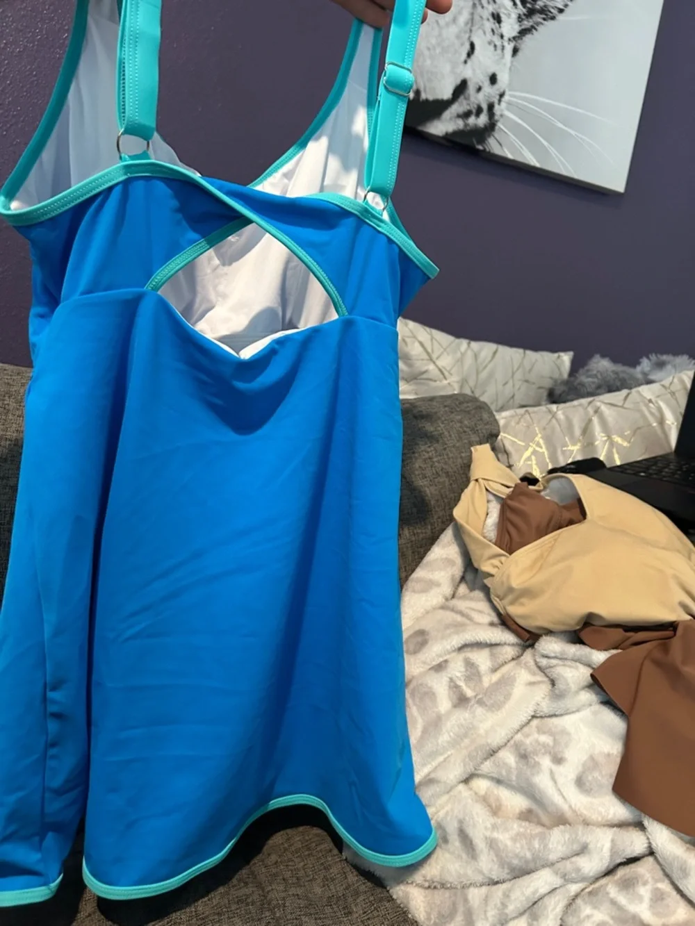 RIHOAS Blue Swim with Mint Trim - Picture 8 of 10